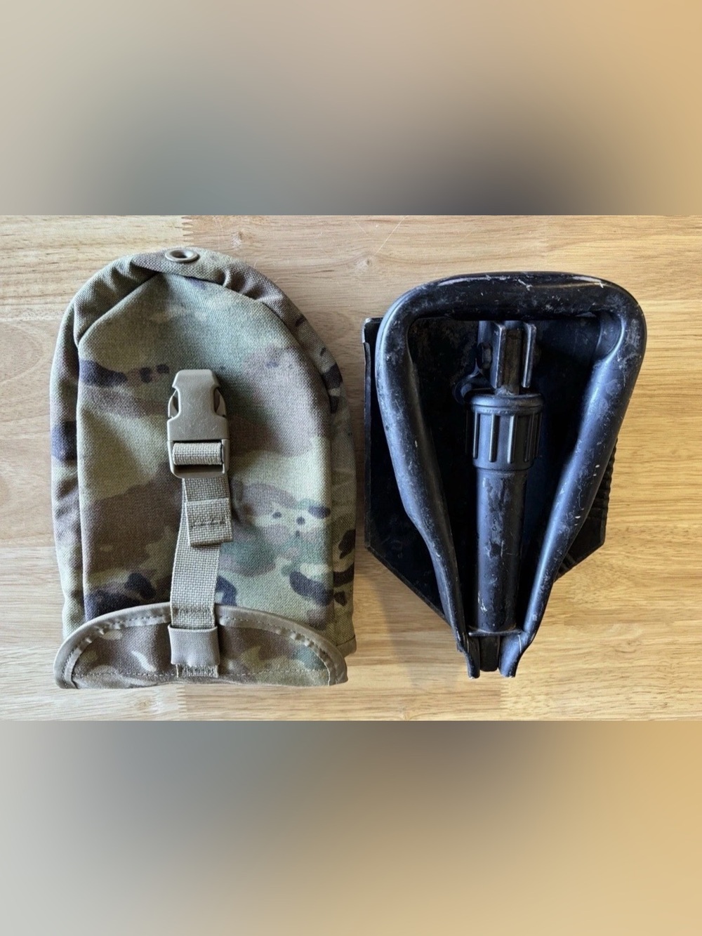 Army Military Carrier trenching shovel e-Tool - fold - collapse (AMES) OCP Pouch